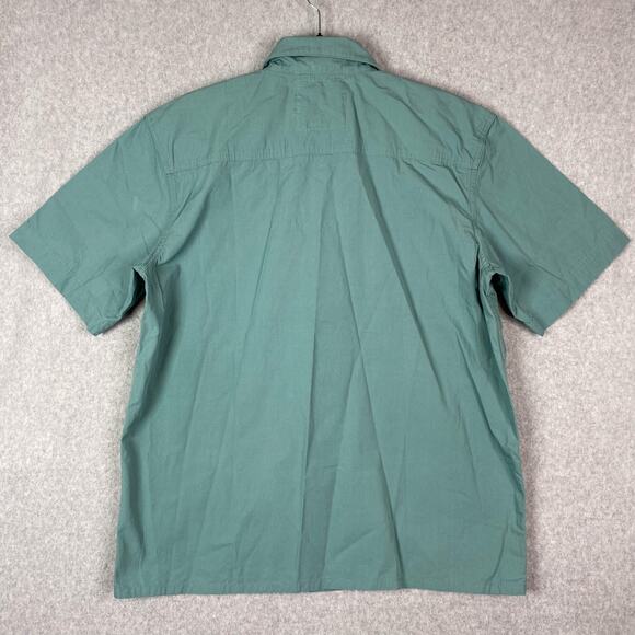 Uskees Mens M #6003 Lightweight Short Sleeve Button Up Shirt in Eucalyptus - Picture 4 of 6